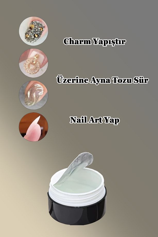 Charm Yapıştırıcısı Ve Tırnak Süsleme Jeli Charm Yapıştırma Jeli Uv Işıkla Kullanılır 20ml - 5