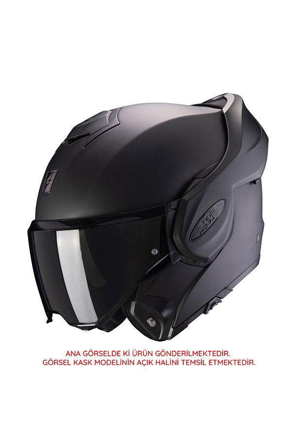 Exo-tech Evo Conquer Çene Açılabilir Motosiklet Kaskı Siyah Gümüş - 2