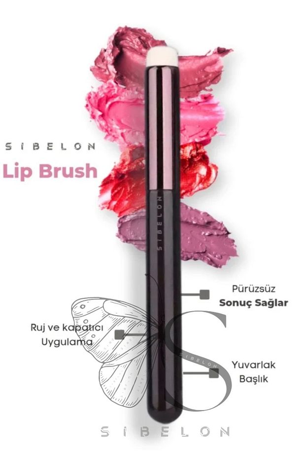 Yuvarlak Uçlu Ruj Dağıtıcı ve Kapatıcı Fırçası - 1