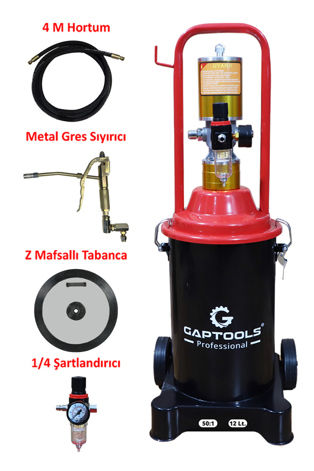 Havalı Gres Pompası 12Lt GP12A1 - 1