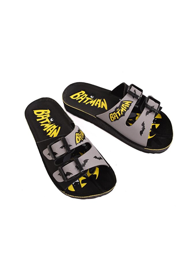 Boy's Anatomical Non-Slip Sole Batman Slippers Sea Pool Beach Slippers