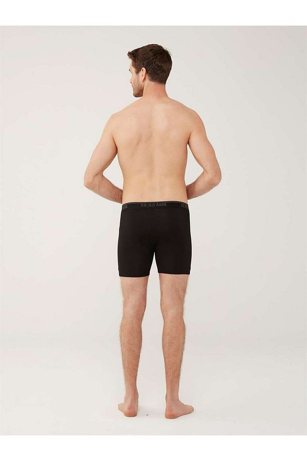 U.S. Polo Assn. Erkek 3'lü Uzun Paça Pamuklu Ve Kutulu Boxer - Çoklu Renk - SREIA80R45F4T - 3