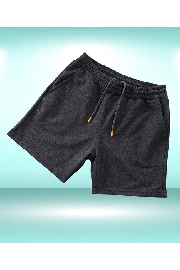 3'lü Set Rahat Kalıp Unisex Penye Spor Şort - 7