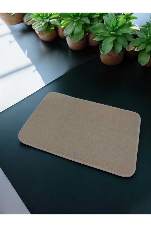 1 Adet ) 40*60 Cm Şık Tasarım Banyo Paspası Kaymaz Tabanlı Su Emici Yapı Kare - 2