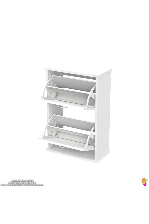 Umay Asma Kapı Önü 52 X 78 X 25,5 Cm’lik 2 Düşer Kapak 4 Göz Bölmeli Ayakkabılık - 7