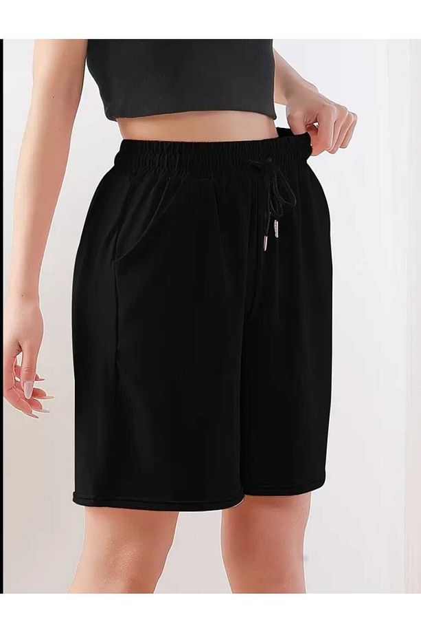 Rahat Kalıp Unisex Penye Spor Şort - 4