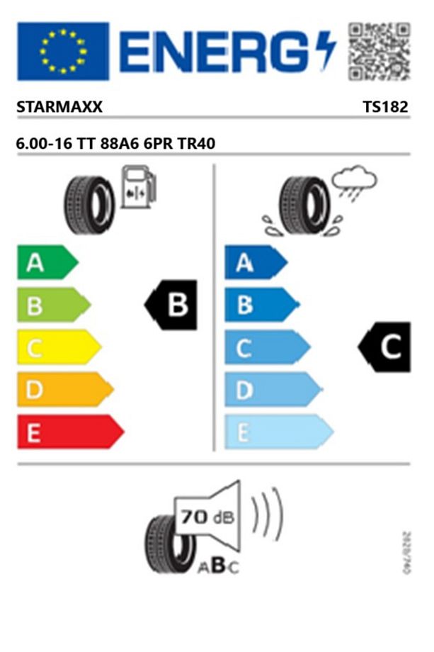 6.00-16 Tt 88a6 6pr Tr40 Traktör Ön Lastiği (ÜRETİM TARİHİ:2025) - 2