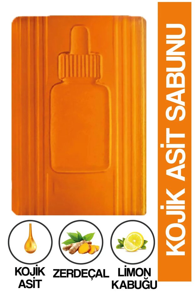 Kojic Acid Soap, Anti-Blemish Transparent Kojic Acid Soap with Turmeric and Kojic Acid Effect