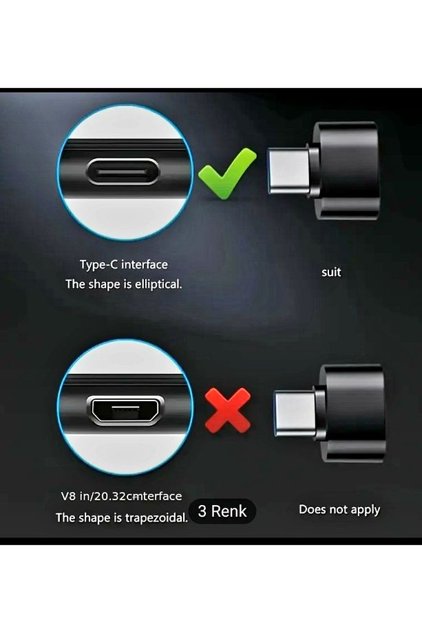(2 ADET) Usb To Type C Dönüştürücü Data Veri Şarj Aktarımı - 4