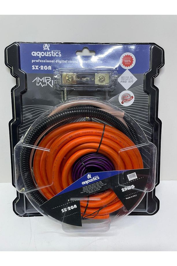 SX-2GA 2 GA PRO KIT %100 BAKIR PROFESYONEL KABLO TAKIMI FUL SET - 5
