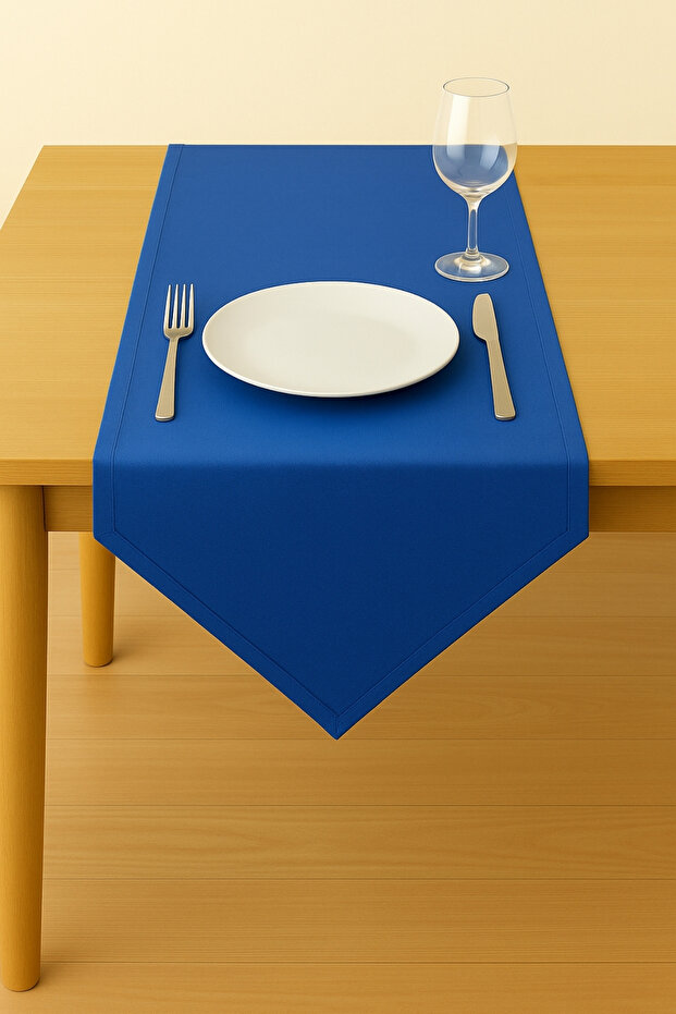 Luna Series Velvet Textured Triangle Runner - Parliament