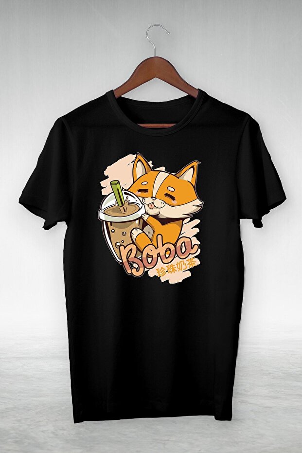 Unisex Black Printed T-Shirt