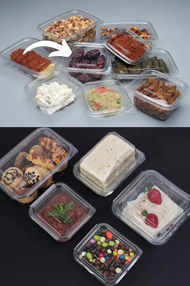 Disposable Storage Container with Plastic Lid Leak Proof Container 375 ml 100 Pieces - 2