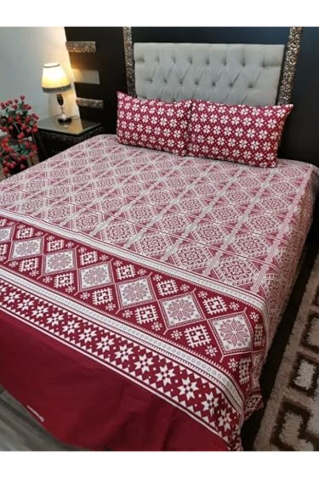 Premium King Size Bedsheet 240x245 Cm With 2 Pillow Cases - Soft, Durable, And Stylish Bedding Set