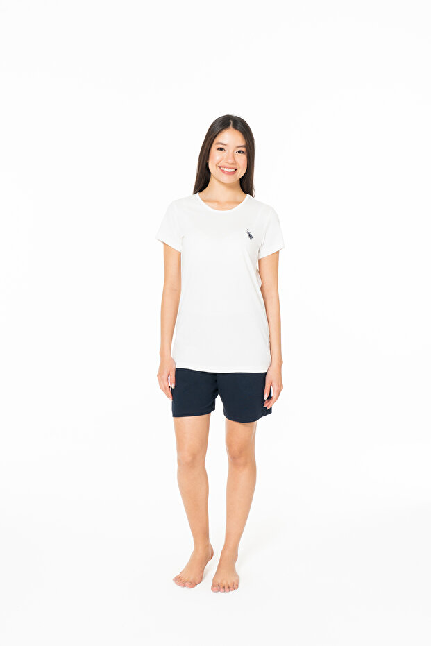 Women's Ecru Shorts Set