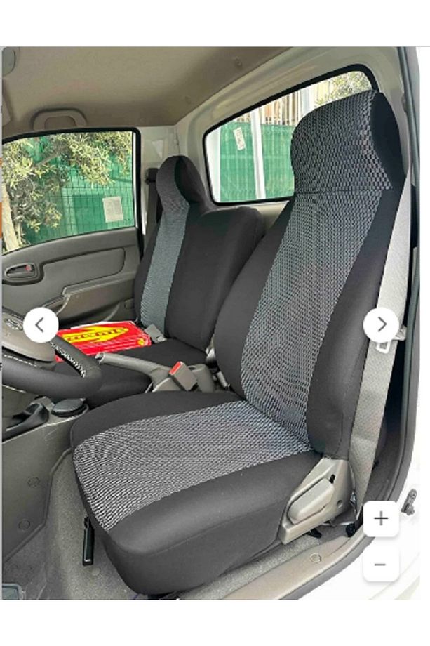 Hyundai h 100 Kamyonet Koltuk Kılıfı Sabit Başlıklı Ön Takım Füme Siyah - 2