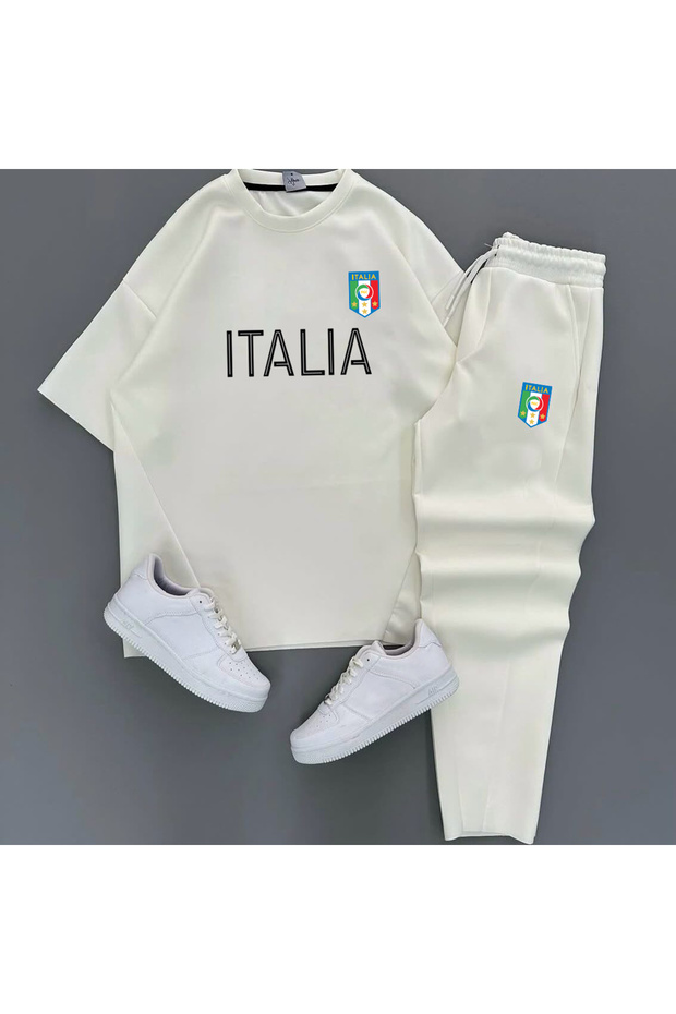 Italia Bottom Top Suit 2Li Scuba T-Shirt and Pants Summer