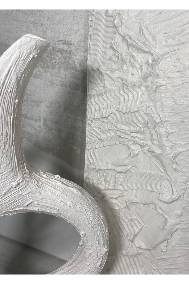 Dokulu Alçı Tablo - Hareketin Büyüsü | El Yapımı 3D Dekoratif Duvar Tablosu - 4