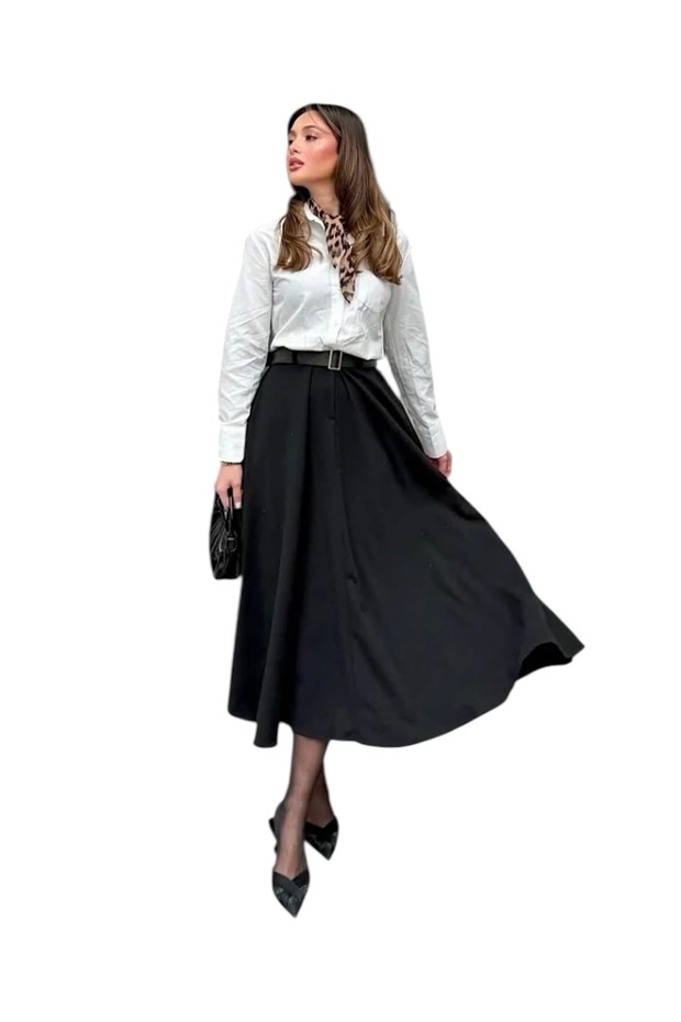 Maxi Siyah Elbise-siyah - 3