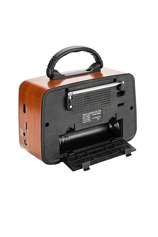 راديو محمول Hi-fi بثلاث قنوات Fm - Am - Sw ذهبي/بني/أسود بلوتوث Aux بطاقة Tf قرص فلاش Usb - 6