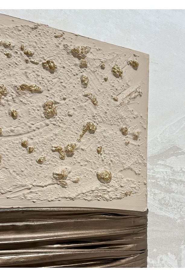 Dokulu Alçı Tablo – Lunar Drapery | El Yapımı 3D Dekoratif Duvar Tablosu - 4