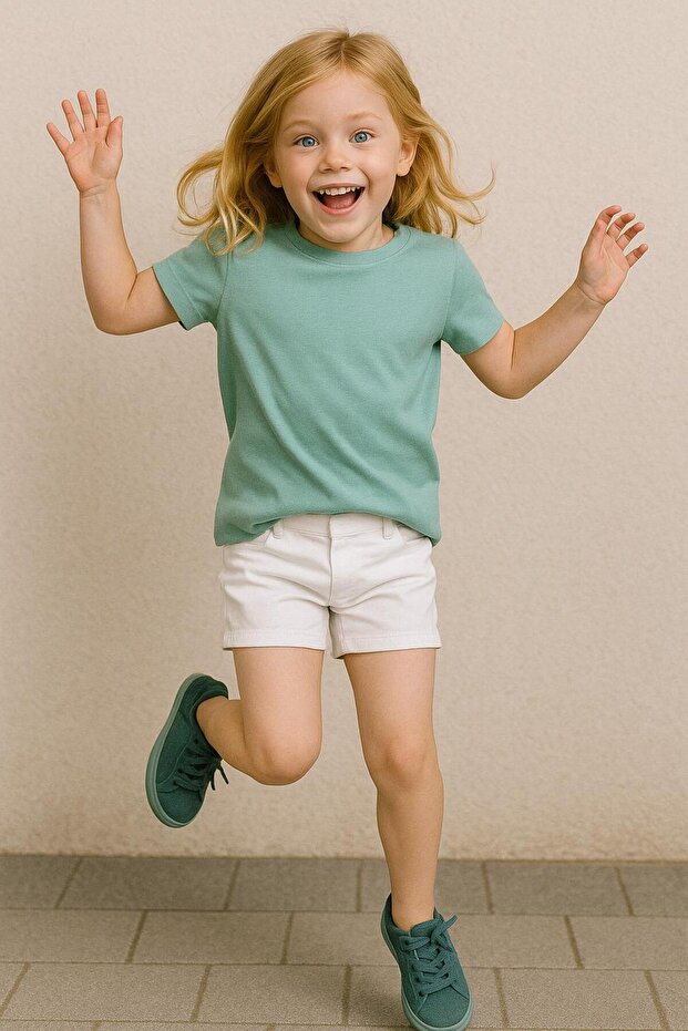Moss Green Kids T-Shirt Unisex | 100% Cotton |