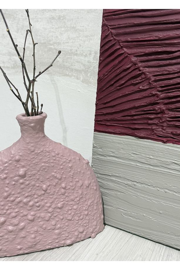 Dokulu Alçı Tablo – Kodlanmış Doku | El Yapımı 3D Dekoratif Duvar Tablosu - 2