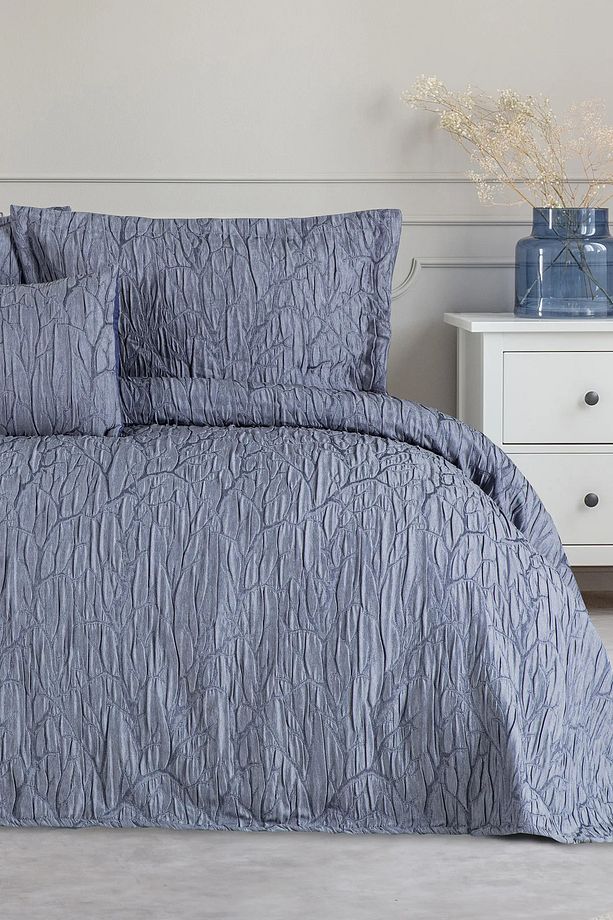 Nirvanaçift Kişilik Yatak Örtüsü Takımı - Indigo - 1