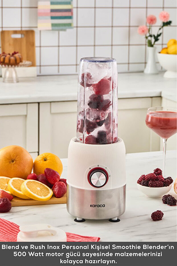 Blend & Rush Inox Personal Kişisel Smoothie Blender White - 3
