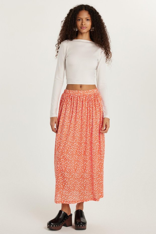 Women's Slim Fit Slim Fit Elastic Waist Pleated Skirt