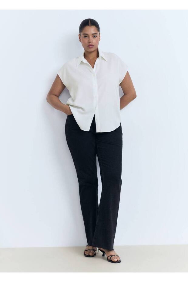 Kolsuz lyocell gömlek - 6