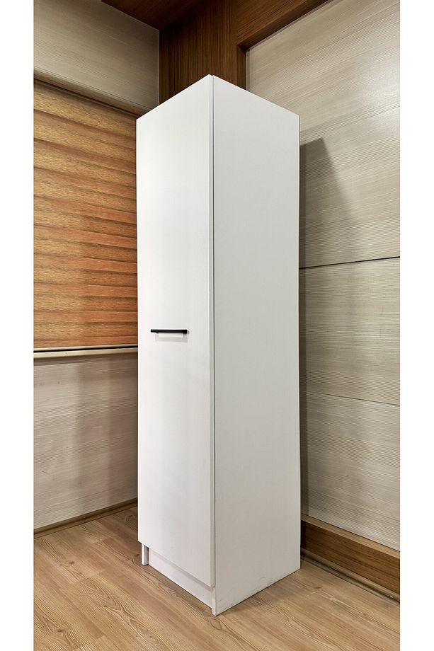 - Ladik - Beyaz Tek Kapaklı Gardırop 180-45-45 Cm (ÇİFT YÖNLÜ KAPAK) - 2