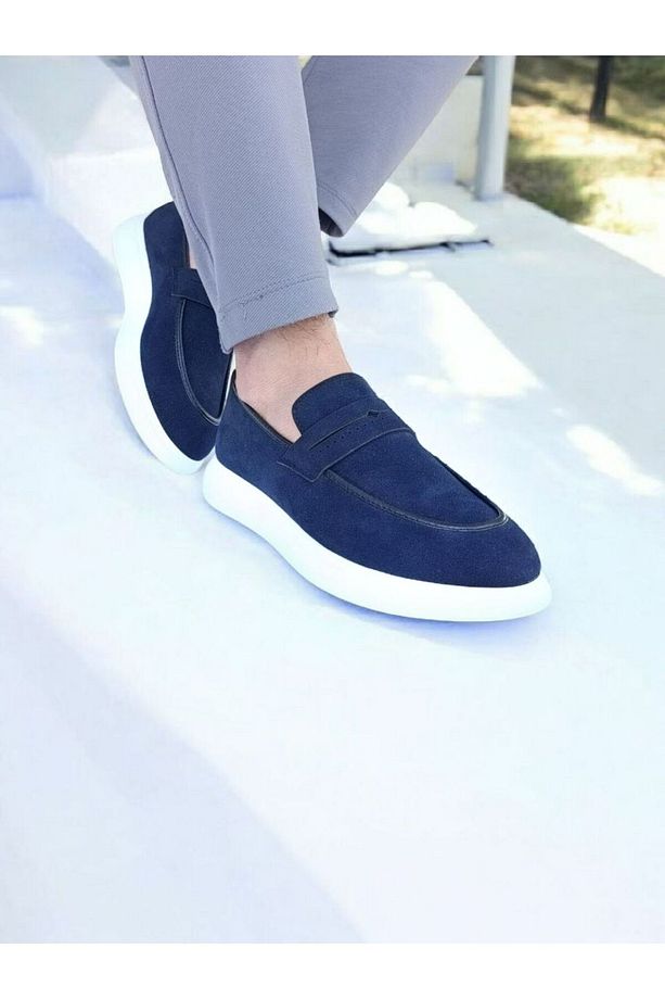Lacivert Erkek Günlük Loafer – Rahat ve Şık – Hafif Spor Tabanlı – Sneaker Taban Mokasen - 3