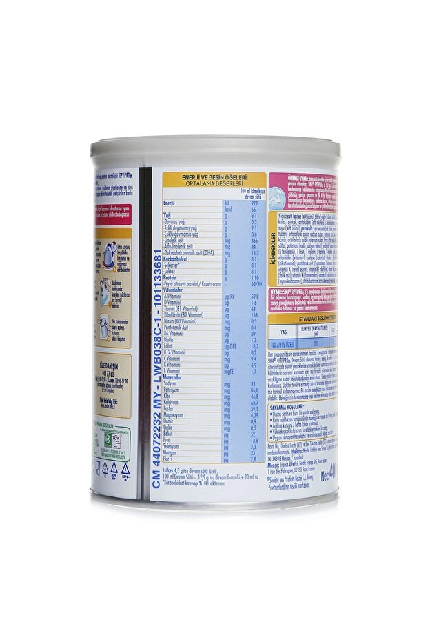 Optipro Probiyotik 3 Bebek Devam Sütü 1-3 Yaş 400gr - 4