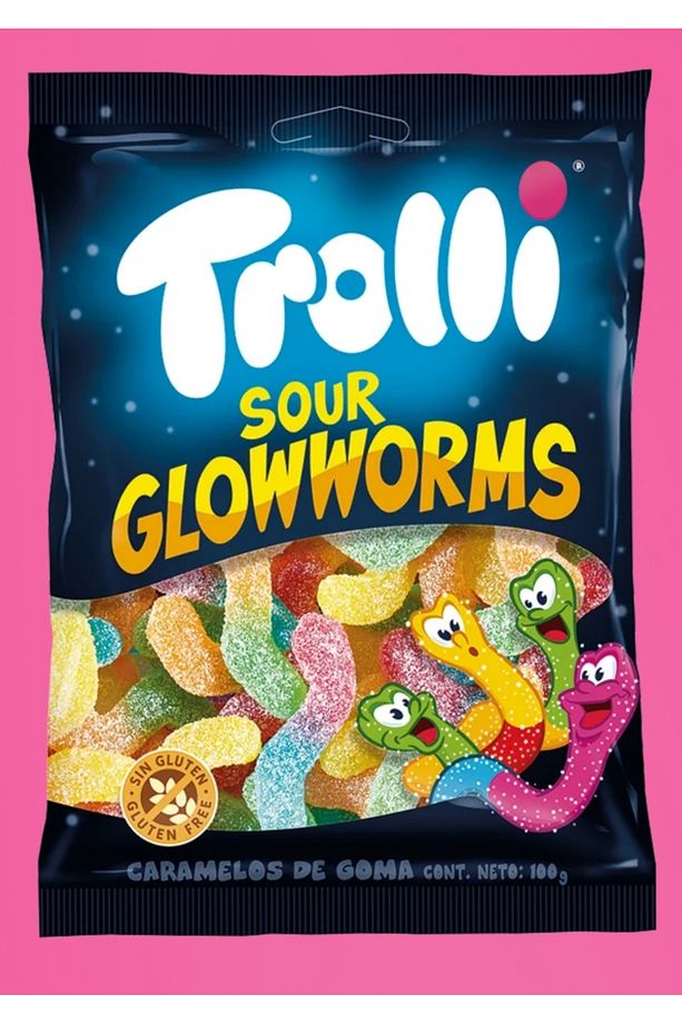 Sour Glowworms Glütensiz 100g - 1