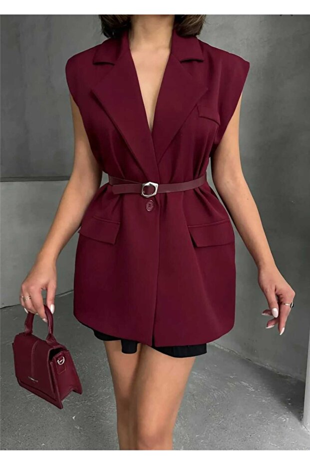 Blazer Lined Buttoned Jacket Vest - 2