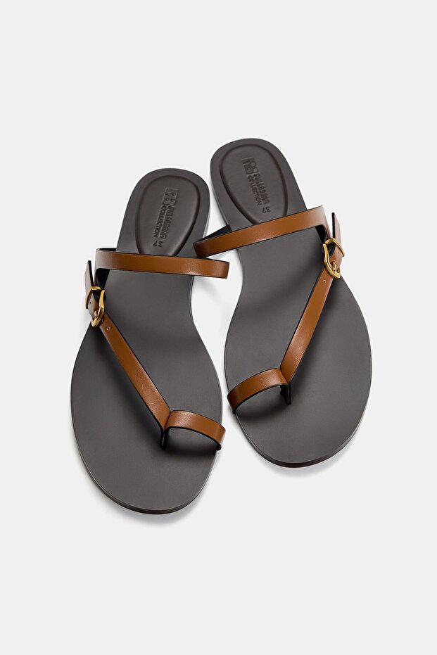 Bantlı düz sandalet - 2