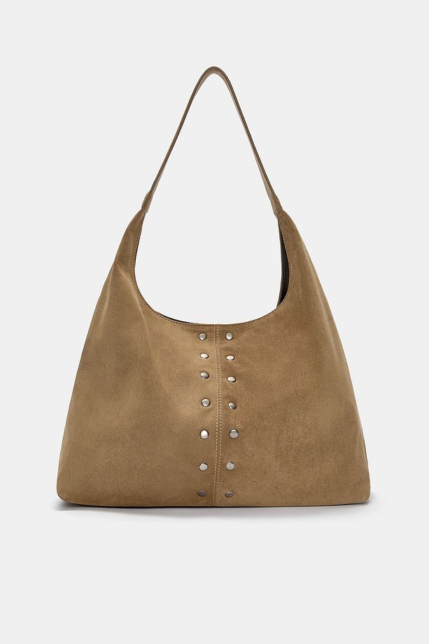 Zımbalı shopper çanta - 1