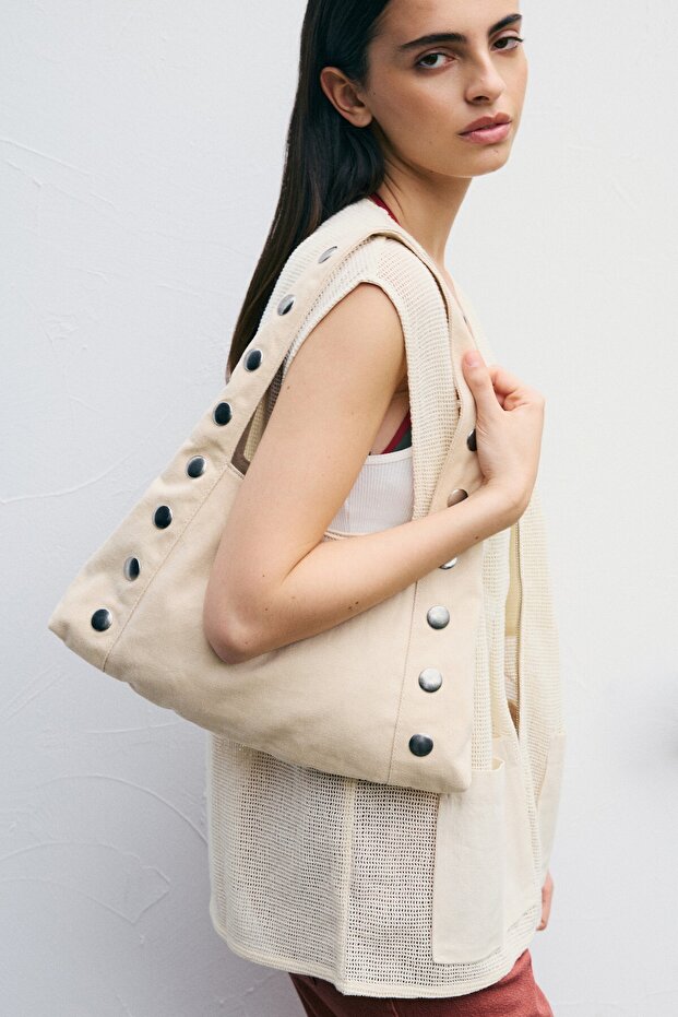 Zımbalı omuz çantası - 6