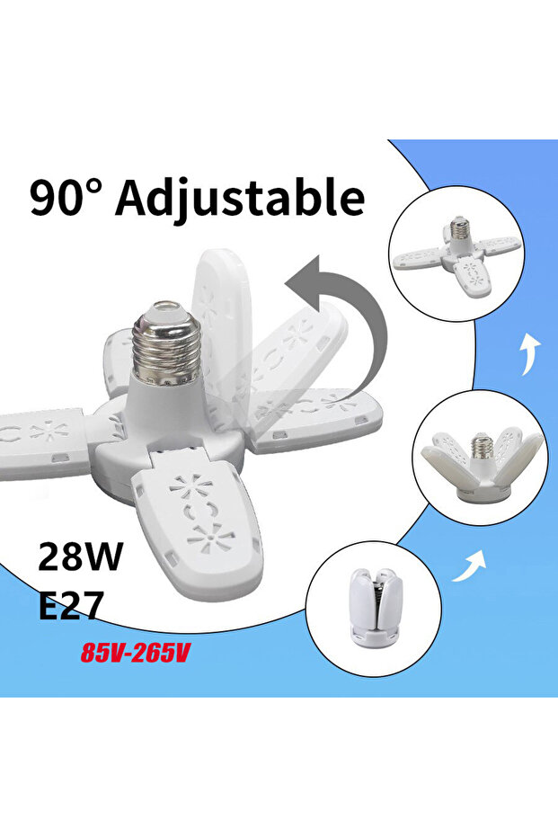 E27 85V-265V 28W Fan Shape LED Bulb E27 LED Lamp Foldable 220V OR 85V-265V Light Bulbs For Home Livi