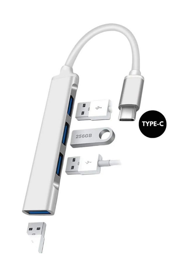 Type-c To Usb Hub 4 Port Çoklayıcı Macbook Ile Uyumlu Çoğaltıcı Type C To Usb Converter Hub - 1