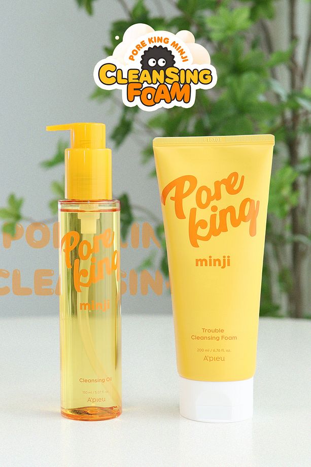 Gözenek Arındıran&Siyah Nokta Karşıtı Temizleme Köpüğü A'PIEU Pore King Minji Trouble Cleansing Foam - 9