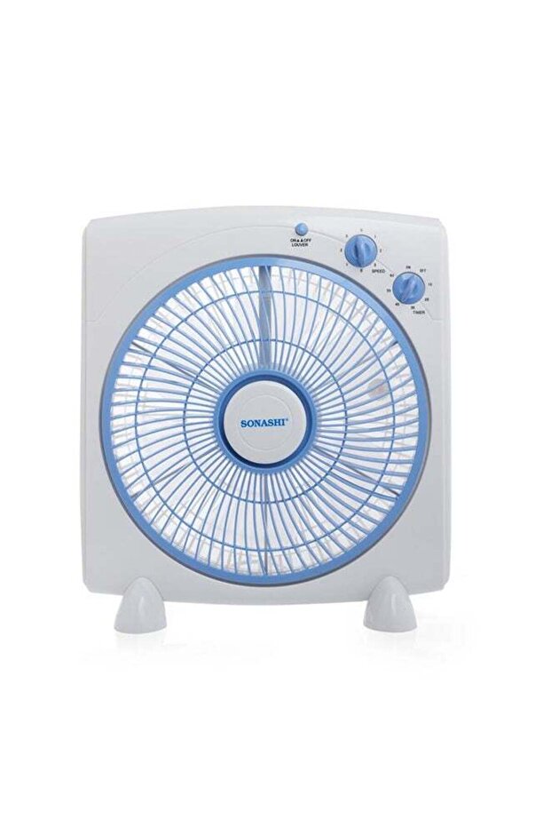 12Inch Box Fan with 3 Speeds | Lightweight and Portable Fan with 1 Hour Timer | Powerful Desk Box Fa - 1