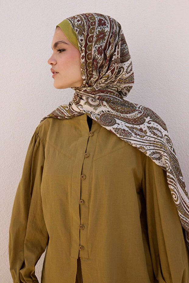 Deluxe Summer Şal Noa Olive - 4