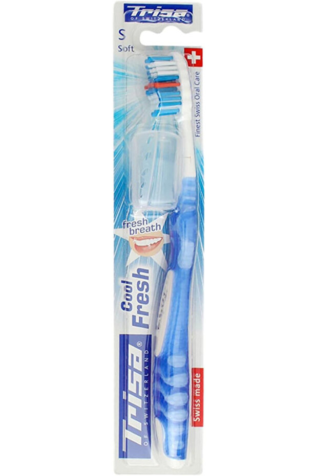 Trisa Cool & Fresh Soft Toothbrush With Travel Cap