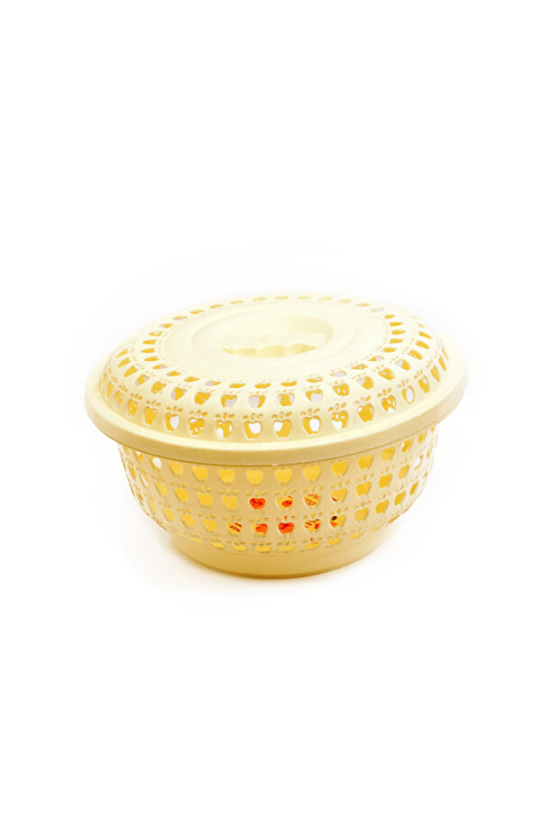 Plastic fruit basket with lid 32cm