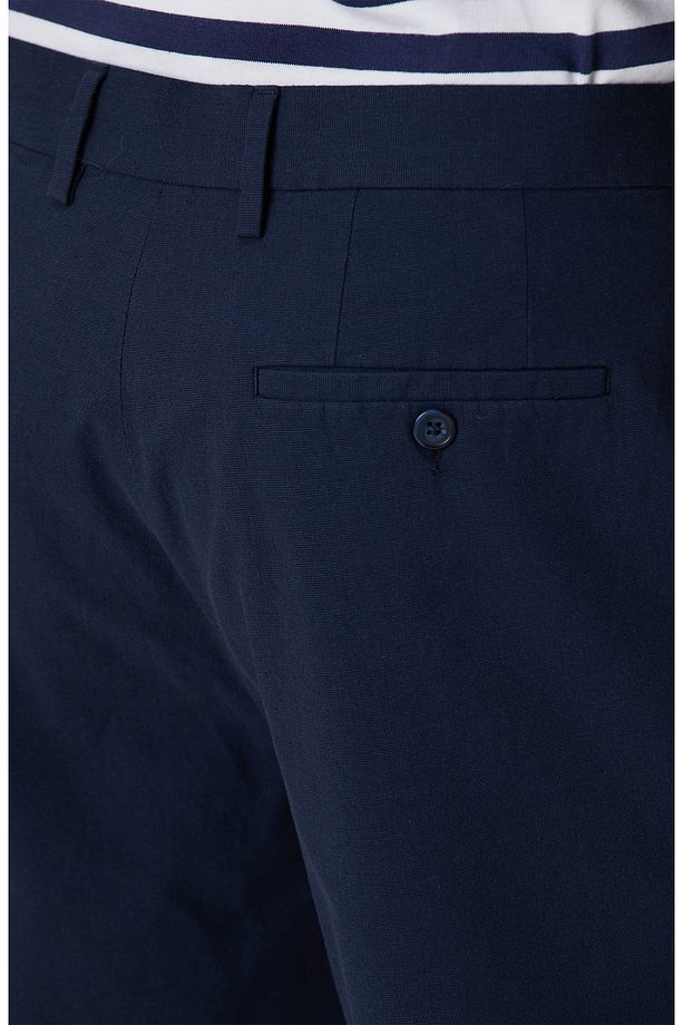 Lacivert Armürlü Şort - 6