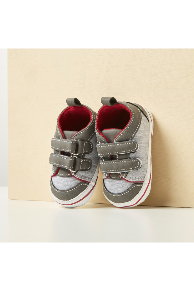 Colourblock Booties with Hook and Loop Closure - 4