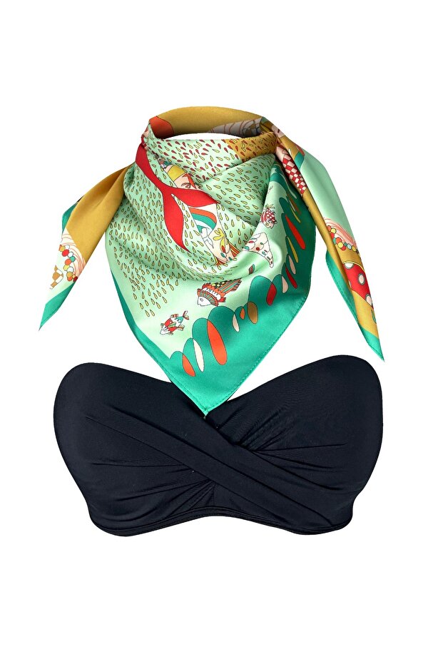 Nil Fular Mint&Gold Fular Eşarp - 4