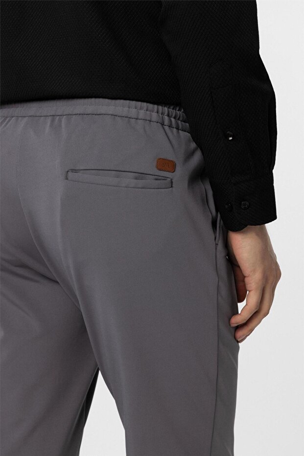Antrasit Slim Fit Düz Jogger Pantolon - 5